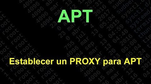 Establecer un Proxy para APT