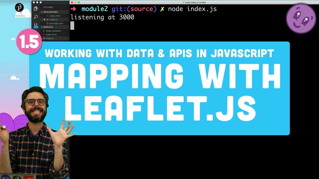 1 5 Mapping Geolocation With Leaflet Js Working With Data And Apis In Javascript Youtube