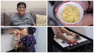 Indian Night time Kitchen Cleaning Routine | Milk Halwa Recipe | Doodh Halwa | youtuber neelam vlogs