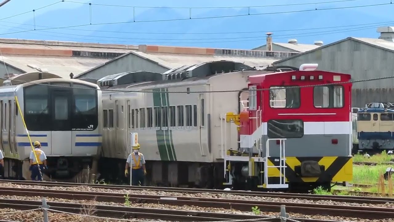185系オオA7編成サロ185-13_モハ184-27_モハ185-27が解体線へ移動 長野
