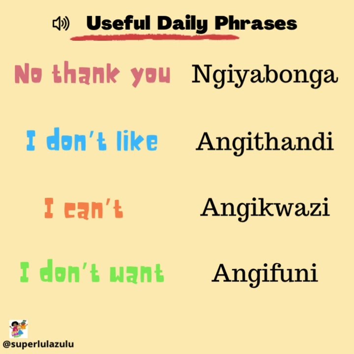 How to Refuse in isiZulu | Daily Phrases