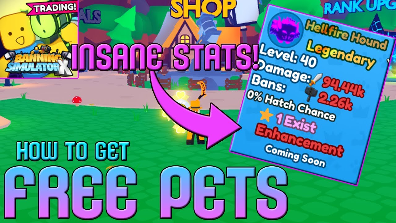 🤑HOW TO GET FREE PETS🆓 Roblox Banning Simulator X YouTube