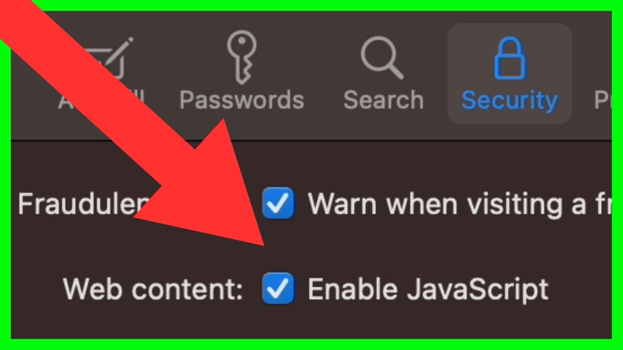 how to enable javascript safari