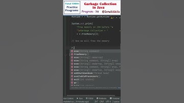 Java Program 70 | Garbage Collection in Java #Shorts #java #coding #programming