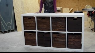 Finally back in the shop! Good friends of mine asked me to make them a toy storage unit with some wooden crates. Check out a ...