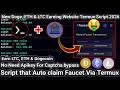 Nuyul New ETH, LTC & Doge Earning website Script 2026- Auto Claim Faucet Via Termux - Earn Free ETH💯