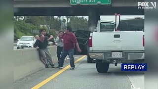 Road Rage Fight On 10 Freeway