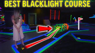 Elisha's Luckiest Game Ever! - Awesome Blacklight Mini Golf Course