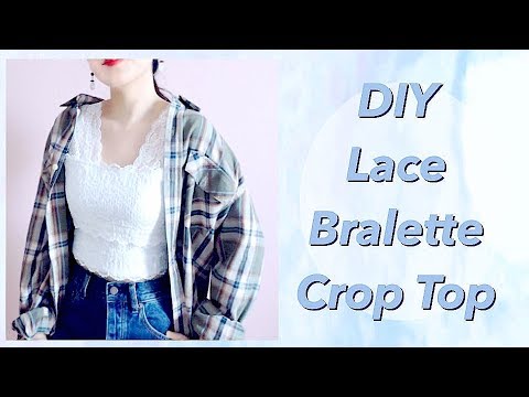 Diy Lace Bralette Crop Top With Bra Cup カップ付レースインナー レースビスチェの作り方 Sewing Tutorialㅣmadebyaya Youtube