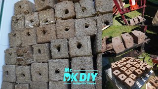 Making a Homemade Briquette with hole and Testing how long they Burn