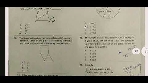 SOF Olympiad IMO Class 8 question paper Set-C 2025-26