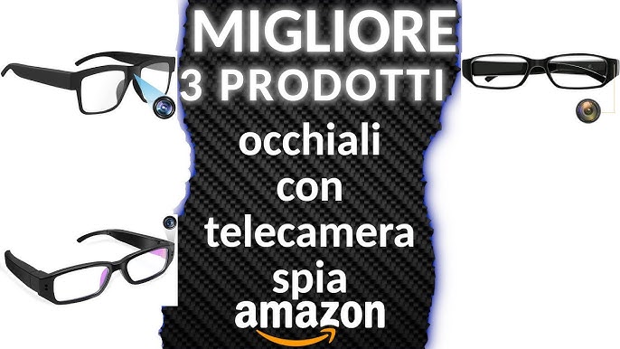 Microcamera Audio e Video in Occhiali da Vista Wifi Lettura Testi 