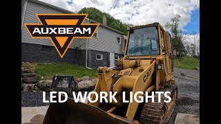 Installing NEW AUXBEAM work lights on Cat 943 track loader