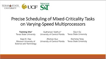 S3.P13:T. She et al."Precise Scheduling of Mixed-Criticality Tasks on Varying-Speed Multiprocessors"