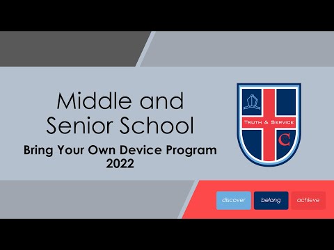 Middle and Senior School BYOD for 2022