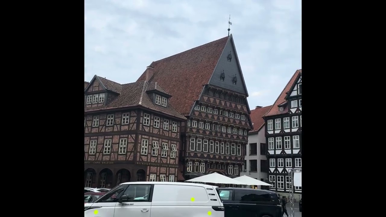 Hildesheim Marktplatz and St. Godehard Basilica.