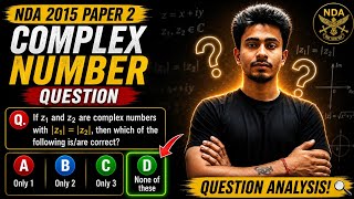 NDA 2015 Complex Number Question | NDA Maths Previous Year Question | Complete Concept & Solution