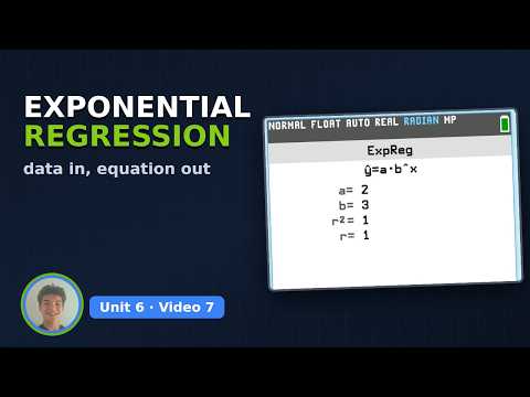 TI-84 Evo – Exponential Regression (Fit a Curve to Data) | Algebra 2 Unit 6 with Jonah