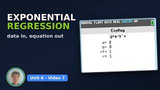 TI-84 Evo – Exponential Regression (Fit a Curve to Data) | Algebra 2 Unit 6 with Jonah