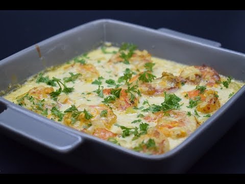 Delicious oven dish with shrimp scampi and leek || Dominique's kitchen