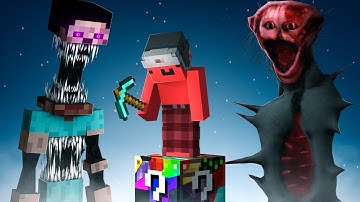 I Beat Minecraft One Lucky Block with Horror Mods