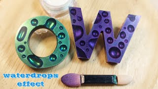 Water drops effect trending • resin for beginners • resin art • resin crafts • diy resin with me