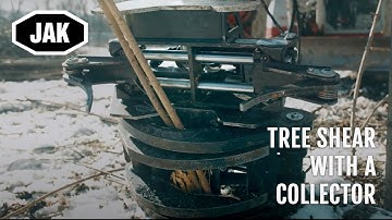 JAK-250B Tree Shear with a collector | Efficient tree harvesting | Tree Shear with a excavator