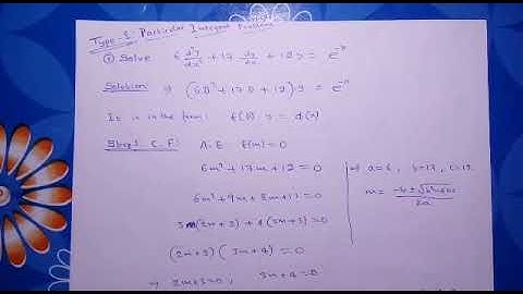 M2:ODE: Type-1 Particular Integral problem