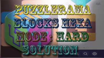 Puzzlerama Android Game-play (Blocks Hexa Hard Level 01-25)