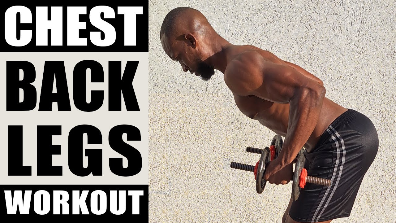 CHEST BACK And LEGS Home WORKOUT Dumbbell Strength Workout Raw