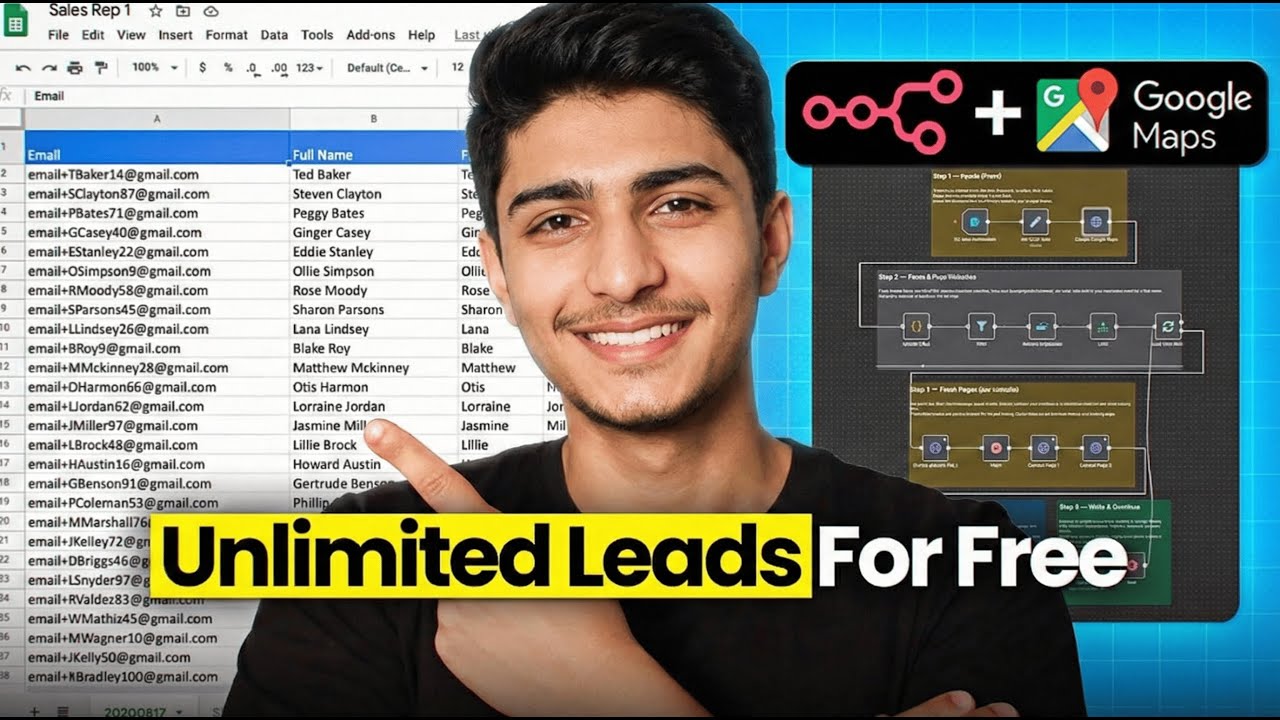 How to Build a Google Maps Lead Scraper for free | n8n Tutorial