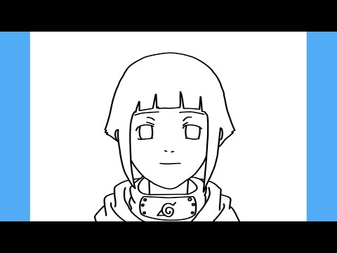 Como desenhar a HINATA HYUGA (Naruto Shippuden) passo a passo