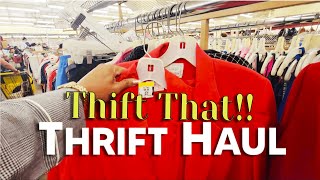 Thrift with Me | HOW TO - Thrift Fall 2023 Fashion Trends | Styling Thrift Haul | Model Image