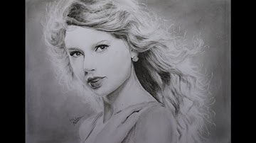 Drawing Taylor Swift (4k Time Lapse)
