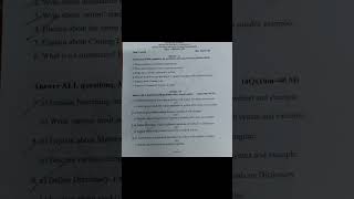 python question paper of semester 2 of bsc (CSE) 1st year #python #pythonprogramming #shorts