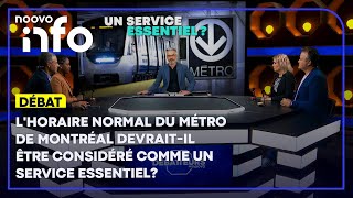 Should the Montreal metro's regular schedule be considered an essential service?