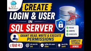 Create Login & User in SQL Server | Grant Read, Write & Execute Permissions (Hindi) #sqldba