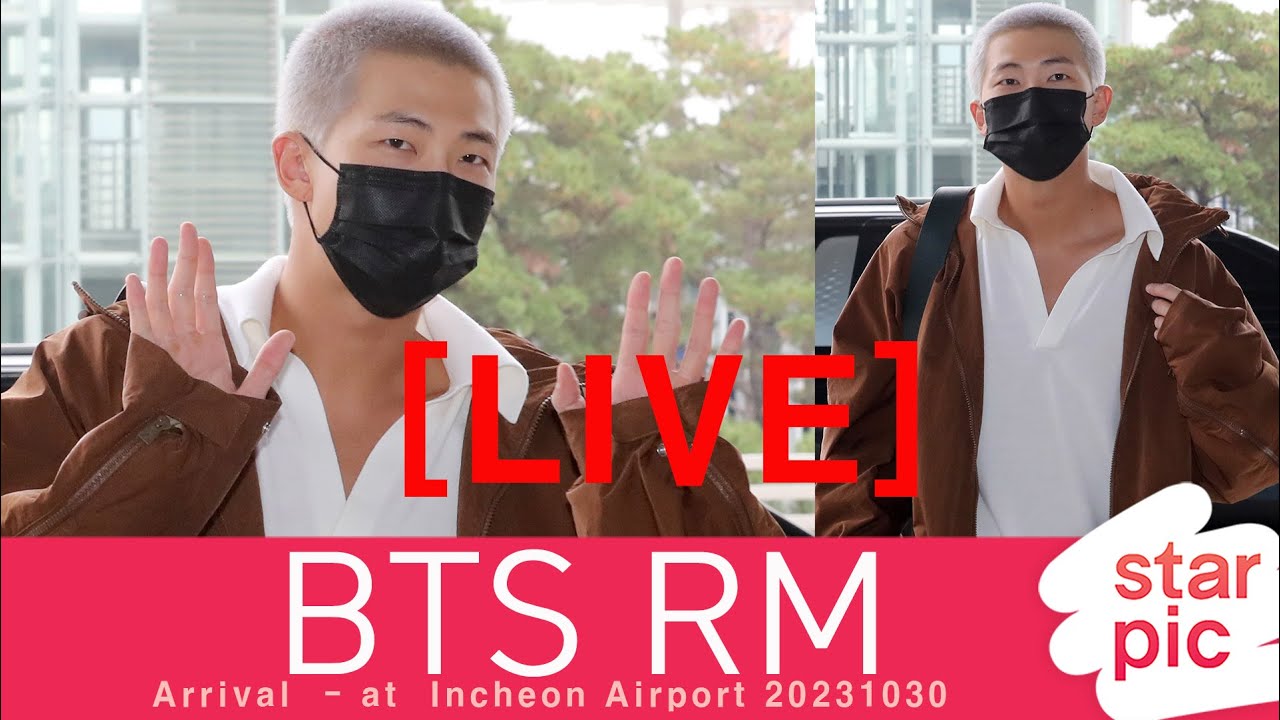 BTS: RM Waves at Paparazzi as He is Clicked at Incheon Airport for