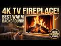 TV Optimized Fireplace 4K – Warm Background Fire