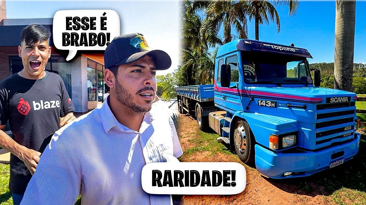 REAÇÃO DOS MEUS AMIGOS CONHECENDO MEU SCANIA NA BLACKSTONE 😱
