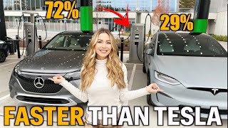 I Charged my Tesla at the FIRST MercedesBenz Charging Hub in America!