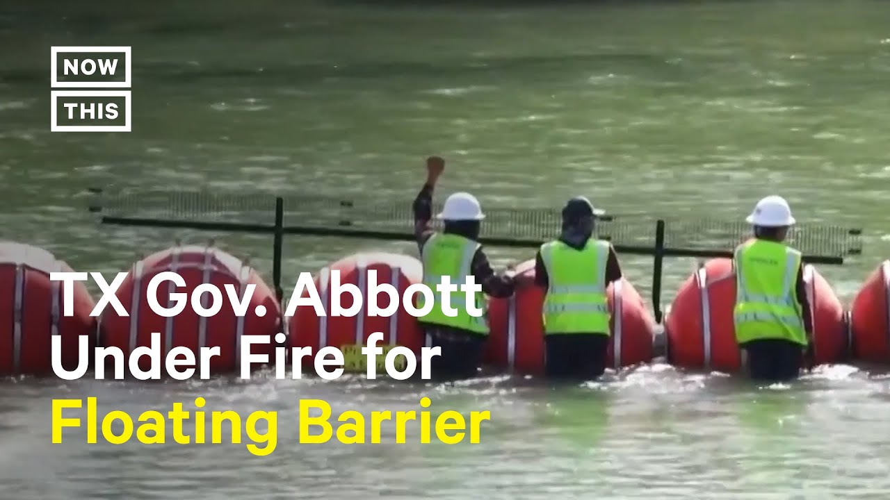 DOJ Sues Texas Over Floating Barrier at Southern Border - YouTube