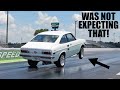 Rotary Datsun Does a MASSIVE WHEELIE - First Drag Passes!