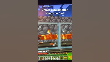 Fuel-less smelter made in the Minecraft create mod!