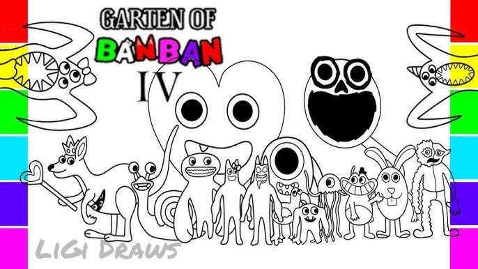 Garten Of Banban Chapter 4 New Coloring pages / Color All New Monsters /  Cartoon - On & On [NCS] -  in 2023