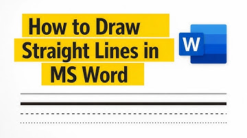 How to Draw Straight Lines in MS Word Using Shortcut Keys