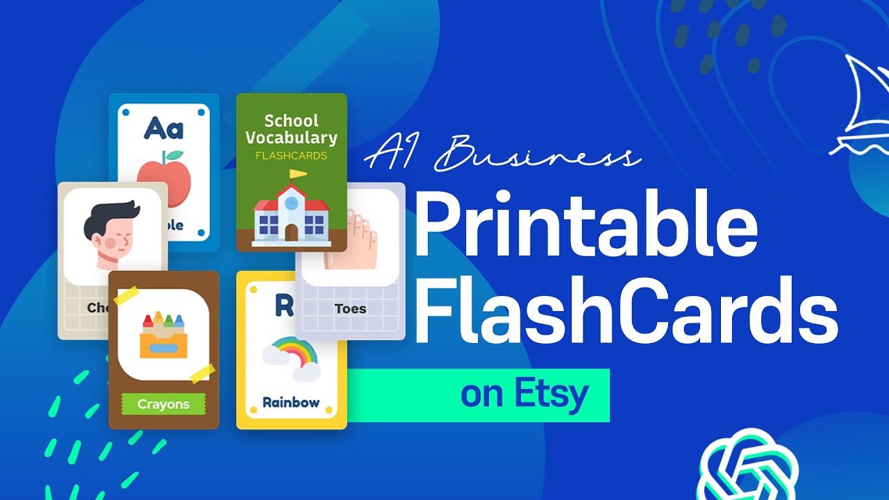 Printable Flash Cards on Etsy