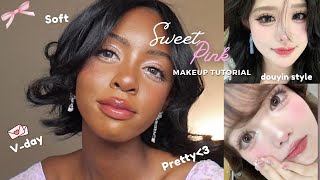 Douyin/ East asian makeup (on darker skin) *PERFECT for Valentine's Day*