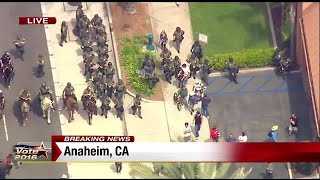 Trump supporters, protesters clash outside rally in Anaheim