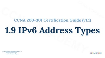 CCNA 200-301 Certification Guide 1.9: IPv6 Address Types